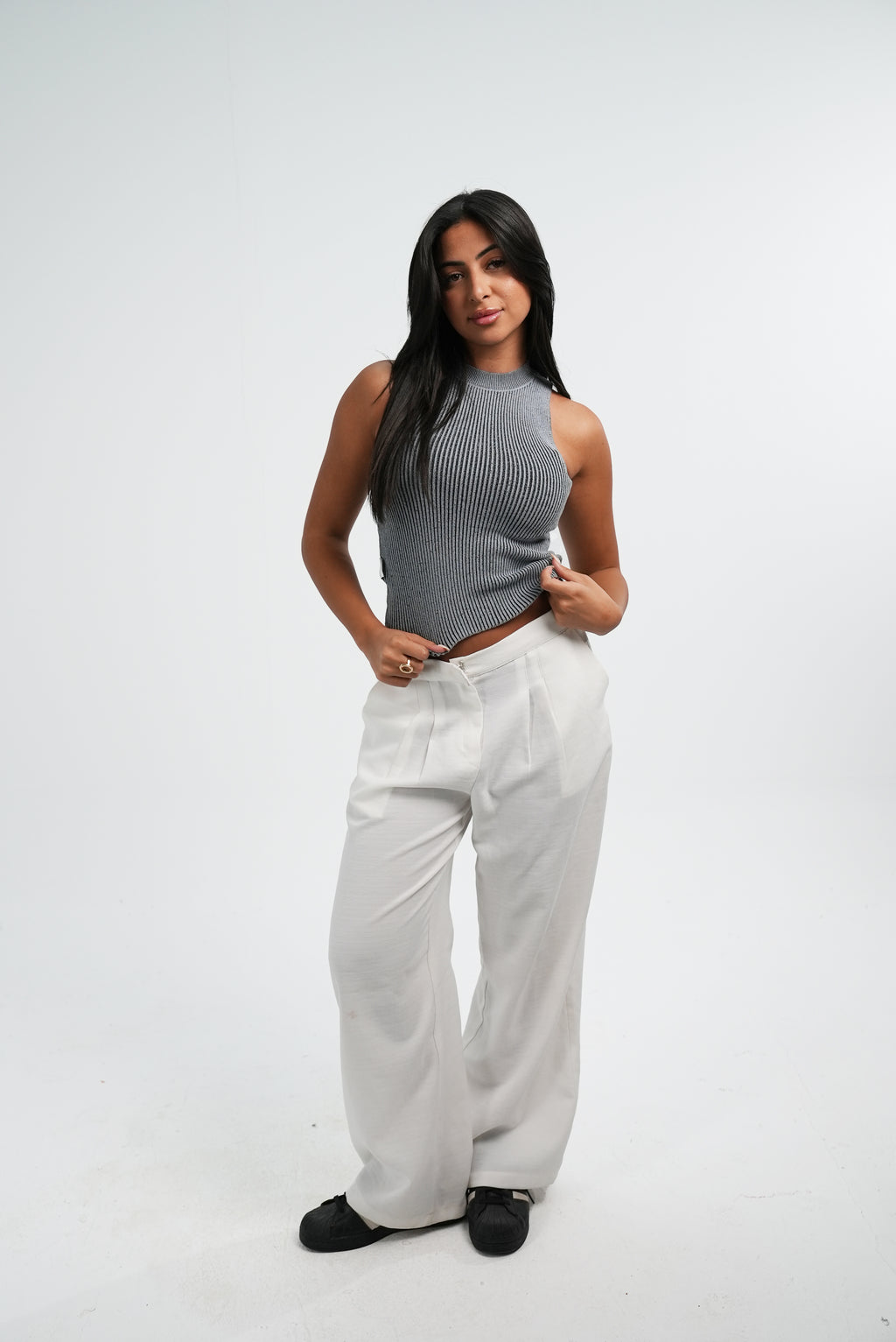 Knitted Top | Grey
